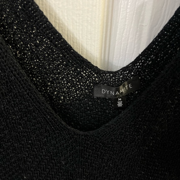 Dynamite black knit cropped tank top - Picture 2 of 3